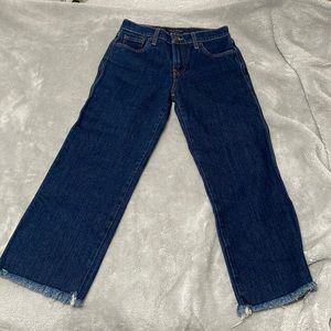 Lucky Brand Mid Rise Crop Wide Leg Jeans